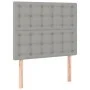 Box spring bed with fabric mattress and light gray LED 120x200 cm by vidaXL, Beds and slatted bases - Ref: Foro24-3135181, Pr...