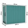 Cobertizo de jardín pared acero galvanizado verde 118x194x178cm de vidaXL, Cobertizos - Ref: Foro24-316221, Precio: 174,24 €,...