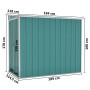 Cobertizo de jardín pared acero galvanizado verde 118x194x178cm de vidaXL, Cobertizos - Ref: Foro24-316221, Precio: 176,21 €,...