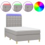 Boxspringbett mit Stoffmatratze und hellgrauer LED 120x200 cm von vidaXL, Betten und Lattenroste - Ref: Foro24-3135741, Preis...