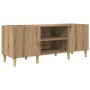 Mueble para discos de vinilo Roble artesanal 121 x 38 x 48 cm