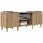 Mueble para discos de vinilo Roble artesanal 121 x 38 x 48 cm