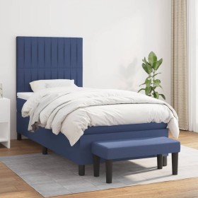 Boxspringbett mit blauer Stoffmatratze 90x190 cm von vidaXL, Betten und Lattenroste - Ref: Foro24-3136723, Preis: 368,61 €, R...
