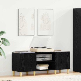 Mueble para discos de vinilo Roble Negro 121 x 38 x 48 cm en Taquillas y armarios de almacenamiento | Comprar online en Foro24