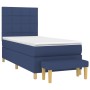 Box spring bed with blue fabric mattress 90x190 cm by vidaXL, Beds and slatted bases - Ref: Foro24-3137123, Price: 337,00 €, ...