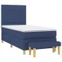 Box spring bed with blue fabric mattress 90x190 cm by vidaXL, Beds and slatted bases - Ref: Foro24-3137123, Price: 342,48 €, ...