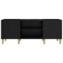 Mueble para discos de vinilo Roble Negro 121 x 38 x 48 cm