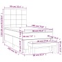 Box spring bed with blue fabric mattress 90x190 cm by vidaXL, Beds and slatted bases - Ref: Foro24-3137123, Price: 337,00 €, ...