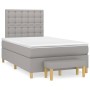 Box spring bed with light gray fabric mattress 120x200 cm by vidaXL, Beds and slatted bases - Ref: Foro24-3137461, Price: 443...