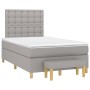 Box spring bed with light gray fabric mattress 120x200 cm by vidaXL, Beds and slatted bases - Ref: Foro24-3137461, Price: 443...