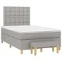 Box spring bed with light gray fabric mattress 120x200 cm by vidaXL, Beds and slatted bases - Ref: Foro24-3137461, Price: 445...