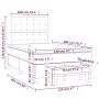 Box spring bed with light gray fabric mattress 120x200 cm by vidaXL, Beds and slatted bases - Ref: Foro24-3137461, Price: 445...