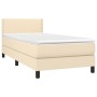 Cama box spring con colchón tela color crema 90x200 cm de vidaXL, Camas y somieres - Ref: Foro24-3139950, Precio: 282,05 €, D...