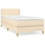 Box spring bed with cream fabric mattress 90x200 cm by vidaXL, Beds and slatted bases - Ref: Foro24-3140510, Price: 264,09 €,...