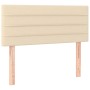 Box spring bed with cream fabric mattress 90x200 cm by vidaXL, Beds and slatted bases - Ref: Foro24-3140670, Price: 282,93 €,...