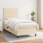 Box spring bed with cream fabric mattress 90x200 cm by vidaXL, Beds and slatted bases - Ref: Foro24-3141910, Price: 324,44 €,...