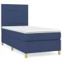 Box spring bed with blue fabric mattress 90x190 cm by vidaXL, Beds and slatted bases - Ref: Foro24-3142303, Price: 325,91 €, ...