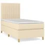 Box spring bed with cream fabric mattress 90x200 cm by vidaXL, Beds and slatted bases - Ref: Foro24-3142470, Price: 319,10 €,...