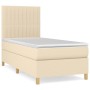Cama box spring con colchón tela color crema 90x200 cm de vidaXL, Camas y somieres - Ref: Foro24-3142470, Precio: 324,18 €, D...