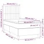 Box spring bed with cream fabric mattress 90x200 cm by vidaXL, Beds and slatted bases - Ref: Foro24-3142470, Price: 319,10 €,...