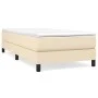 Box spring bed with cream fabric mattress 90x200 cm by vidaXL, Beds and slatted bases - Ref: Foro24-3144050, Price: 241,46 €,...