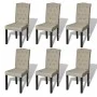 Dining chairs 6 units of camel fabric by vidaXL, dining chairs - Ref: Foro24-160790, Price: 376,73 €, Discount: %