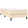 Box spring bed with cream fabric mattress 90x200 cm by vidaXL, Beds and slatted bases - Ref: Foro24-3144050, Price: 249,62 €,...