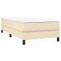 Box spring bed with cream fabric mattress 90x200 cm by vidaXL, Beds and slatted bases - Ref: Foro24-3144050, Price: 241,46 €,...