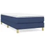 Box spring bed with blue fabric mattress 90x190 cm by vidaXL, Beds and slatted bases - Ref: Foro24-3144141, Price: 276,42 €, ...