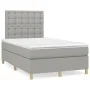 Box spring bed with light gray fabric mattress 120x200 cm by vidaXL, Beds and slatted bases - Ref: Foro24-3142641, Price: 412...