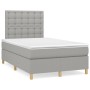 Cama box spring con colchón tela gris claro 120x200 cm de vidaXL, Camas y somieres - Ref: Foro24-3142641, Precio: 411,38 €, D...