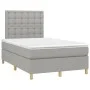 Box spring bed with light gray fabric mattress 120x200 cm by vidaXL, Beds and slatted bases - Ref: Foro24-3142641, Price: 412...