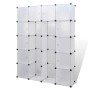 Modularer Kleiderschrank mit 14 Fächern weiß 37x146x180,5 cm von vidaXL, Kleiderschränke - Ref: Foro24-240500, Preis: 90,98 €...