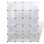 Modularer Kleiderschrank mit 14 Fächern weiß 37x146x180,5 cm von vidaXL, Kleiderschränke - Ref: Foro24-240500, Preis: 90,98 €...