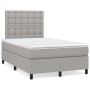 Box spring bed with light gray fabric mattress 120x200 cm by vidaXL, Beds and slatted bases - Ref: Foro24-3142081, Price: 410...