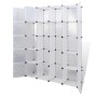 Modularer Kleiderschrank mit 14 Fächern weiß 37x146x180,5 cm von vidaXL, Kleiderschränke - Ref: Foro24-240500, Preis: 90,98 €...