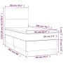 Box spring bed with cream fabric mattress 90x200 cm by vidaXL, Beds and slatted bases - Ref: Foro24-3142150, Price: 332,88 €,...