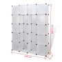 Modular wardrobe with 14 compartments white 37x146x180.5 cm by vidaXL, Wardrobes - Ref: Foro24-240500, Price: 89,50 €, Discou...