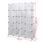 Modularer Kleiderschrank mit 14 Fächern weiß 37x146x180,5 cm von vidaXL, Kleiderschränke - Ref: Foro24-240500, Preis: 90,98 €...