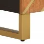 Badezimmermöbel-Set 2-teilig aus massivem Mangoholz braun und schwarz von vidaXL, Badezimmermöbel - Ref: Foro24-3206289, Prei...