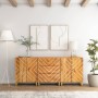 Beistellschrank 3 Stück schwarzbraunes Mangoholz 60x33,5x75cm von vidaXL, Sideboards - Ref: Foro24-3206282, Preis: 397,55 €, ...