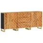 Beistellschrank 3 Stück schwarzbraunes Mangoholz 60x33,5x75cm von vidaXL, Sideboards - Ref: Foro24-3206282, Preis: 391,24 €, ...