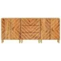 Beistellschrank 3 Stück schwarzbraunes Mangoholz 60x33,5x75cm von vidaXL, Sideboards - Ref: Foro24-3206282, Preis: 391,24 €, ...