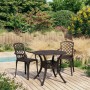 Bistrotisch und Stühle 3 Stück Aluminiumguss Bronzefarbe von vidaXL, Gartensets - Ref: Foro24-3070583, Preis: 474,76 €, Rabat...