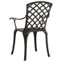 Bistrotisch und Stühle 3 Stück Aluminiumguss Bronzefarbe von vidaXL, Gartensets - Ref: Foro24-3070583, Preis: 474,76 €, Rabat...