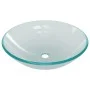 Sink with faucet and push-button frosted tempered glass stopper by vidaXL, Sinks - Ref: Foro24-3098445, Price: 93,38 €, Disco...