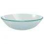 Sink with faucet and push-button frosted tempered glass stopper by vidaXL, Sinks - Ref: Foro24-3098445, Price: 93,38 €, Disco...