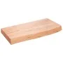 Encimera baño madera maciza tratada marrón claro 60x30x(2-6) cm de vidaXL, Encimeras - Ref: Foro24-3156103, Precio: 63,98 €, ...