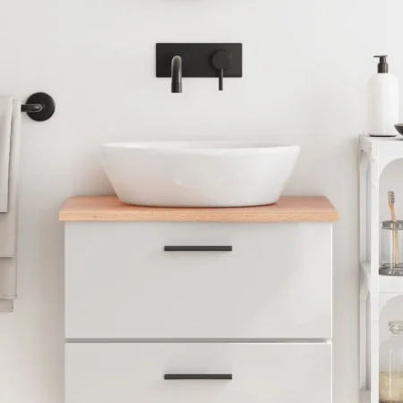Massive Eichenholz-Badezimmer-Arbeitsplatte, hellbraun behandelt, 60x30x2 cm. von vidaXL, Arbeitsplatten - Ref: Foro24-315610...