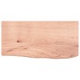 Badezimmerarbeitsplatte aus hellbraun behandeltem Massivholz, 60 x 30 x (2–6) cm von vidaXL, Arbeitsplatten - Ref: Foro24-315...